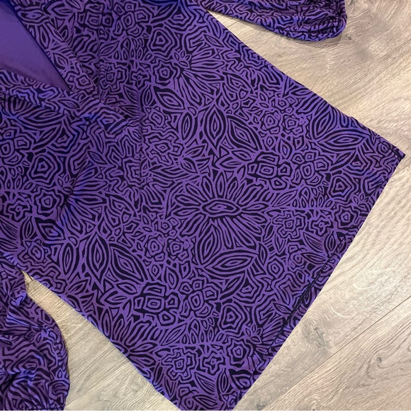 Banana Republic Blouse Top Size Small Purple 3/4 Sleeve - Picture 3 of 6